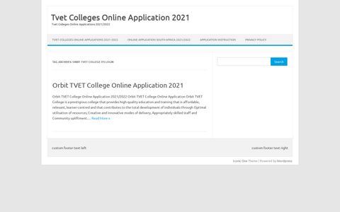 orbit tvet college its login Archives - Tvet Colleges Online ...