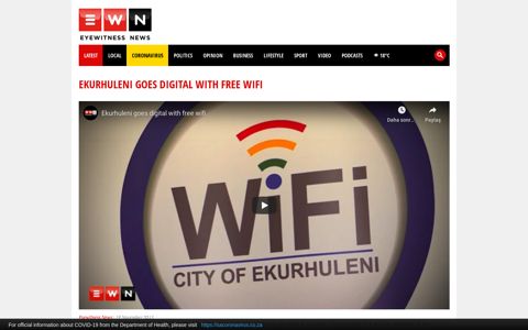 Ekurhuleni goes digital with free wifi - EWN