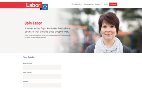 Join Labor - Australian Labor Party