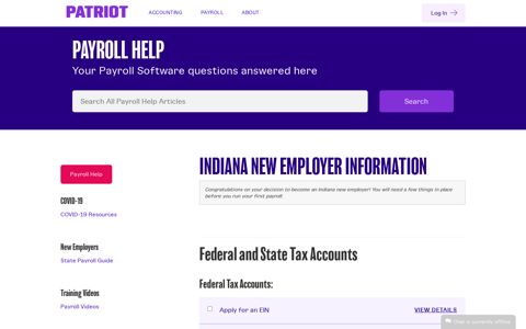 Indiana New Employer Information | Patriot Software