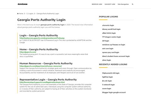 Georgia Ports Authority Login ❤️ One Click Access - iLoveLogin