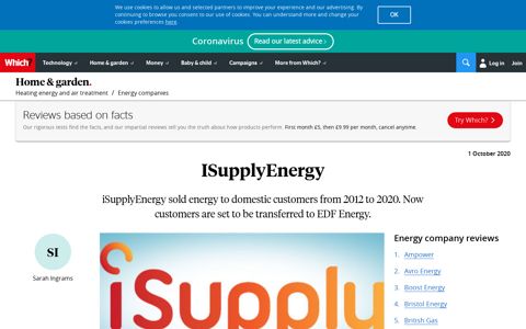 iSupplyEnergy Review - Which?