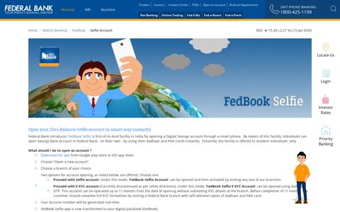 FedBook Selfie Account - Federal Bank