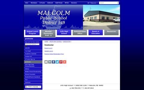 Goedustar - Malcolm Public Schools