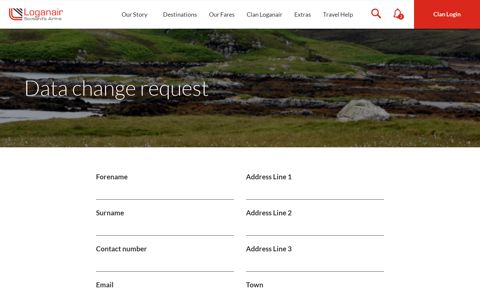 Data change request - Loganair