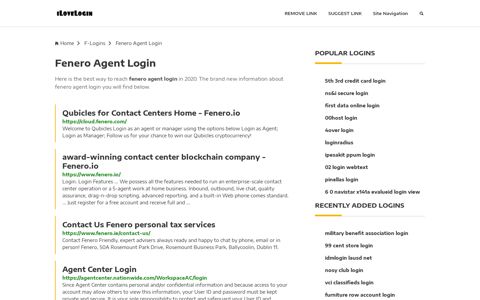 Fenero Agent Login ❤️ One Click Access - iLoveLogin