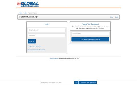 Global Industrial Login - ApplicantPro