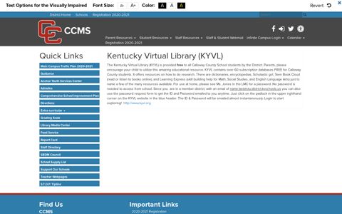 Kentucky Virtual Library (KYVL) - CCMS