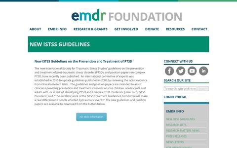 New ISTSS Guidelines | EMDR Foundation | EMDR Therapy