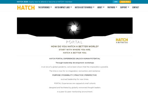 Apply for a HATCH Portal Experience - HATCH Experience