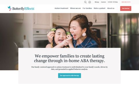 Butterfly Effects: In-home, family-centered ABA therapy