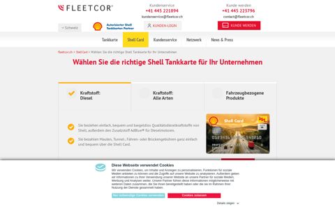 Shell Tankkarte für Ihr Unternehmen | FLEETCOR - Fleetcor CH