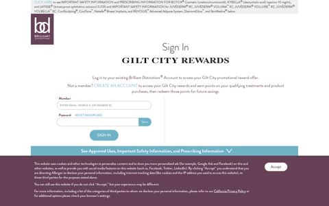 Gilt City Rewards- Sign In - Brilliant Distinctions