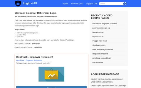 westrock empower retirement login - Official Login Page [100 ...
