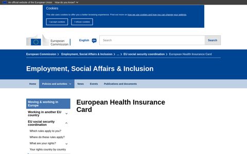 European Health Insurance Card - Employment, Social Affairs ...
