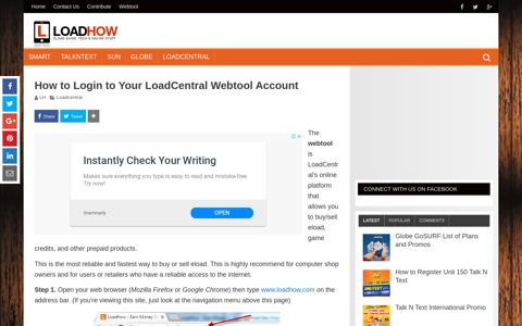 How to Login to Your LoadCentral Webtool Account - LoadHow
