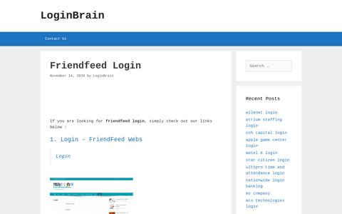 Friendfeed Login – Friendfeed Webs - LoginBrain