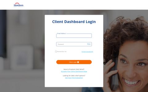 Client Dashboard - Freedom Debt Relief Dashboard Log-In ...