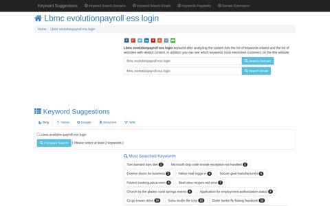 ™ "Lbmc evolutionpayroll ess login" Keyword Found Websites ...