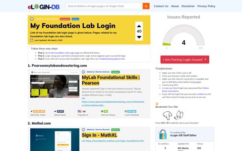 My Foundation Lab Login