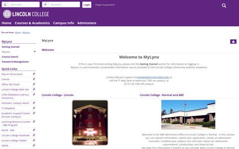 MyLynx - Lincoln College