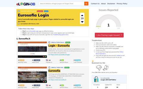 Eurosofia Login - A database full of login pages from all over ...