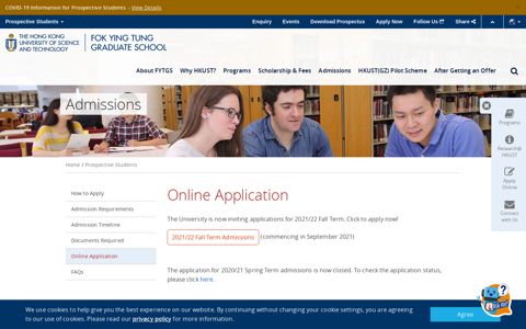 Online Application | HKUST Fok Ying Tung Graduate School