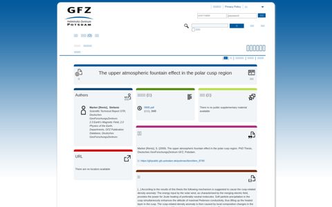 GFZpublic Deutsches GeoForschungsZentrum GFZ - DOI.org
