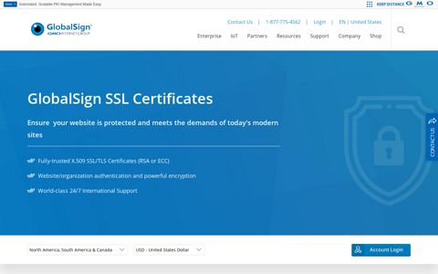 ssl / tls certificates - Shop - GlobalSign