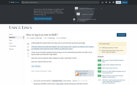 How to log in as root in KDE? - Unix & Linux Stack Exchange