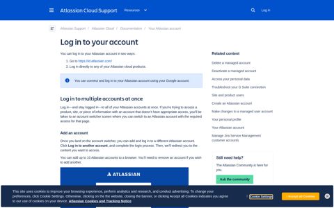 Log in to your account | Atlassian Cloud | Atlassian ...