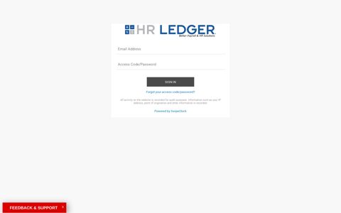 Sign In - HR Ledger, Inc.