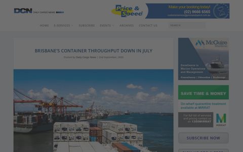 Brisbane's container throughput down in July | The DCN