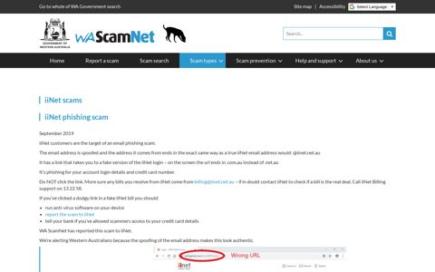 iiNet scams - scamnet