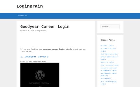 goodyear career login - LoginBrain