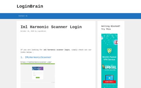 iml harmonic scanner login - LoginBrain