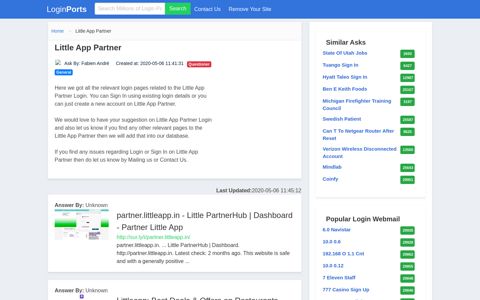 Login Little App Partner or Register New Account - LoginPorts