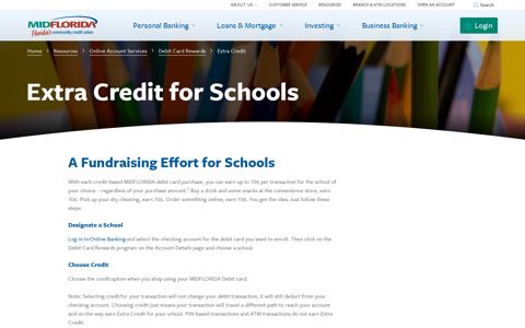 Extra Credit for Schools - MIDFLORIDA Credit Union