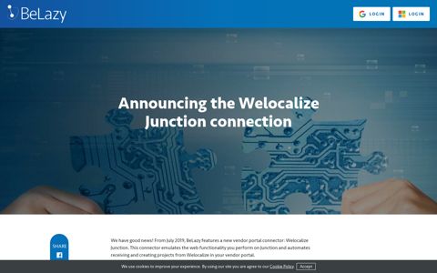 Announcing the Welocalize Junction connection - BeLazy