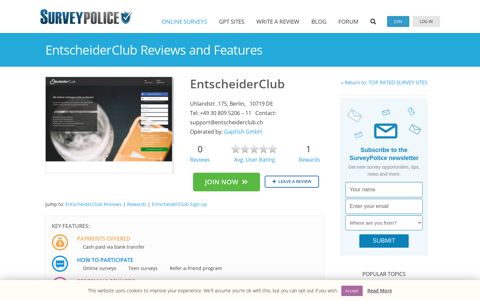 EntscheiderClub Ranking and Reviews – SurveyPolice
