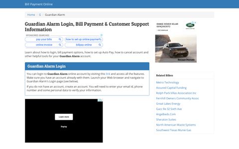 Guardian Alarm Login, Bill Payment & Customer Support ...