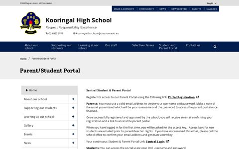 Parent/Student Portal - Kooringal High School
