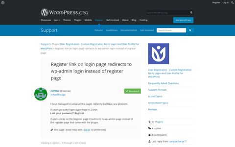 Register link on login page redirects to wp-admin login ...