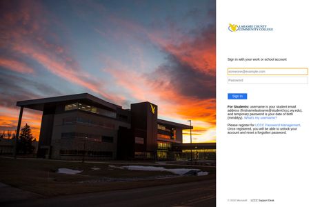 Laramie County Community College - Sign In