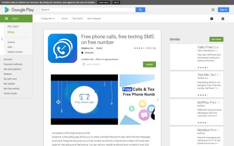 Free phone calls, free texting SMS on free number - Apps on ...