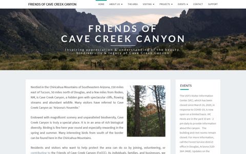 Friends of Cave Creek Canyon - Chiricahua Mountains ...