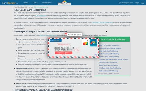 ICICI Credit Card Net Banking: Registration, Login & Make ...