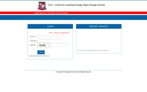 OPEN DESIGN SCHOOL | Login - GTU Online Portal for Open ...