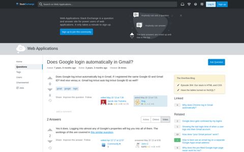 Does Google login automatically in Gmail? - Web Applications ...