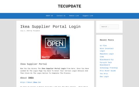 Ikea Supplier Portal Login - Tecupdate